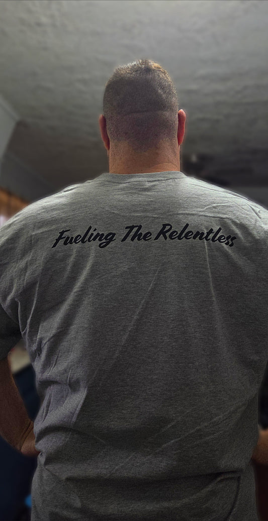 Back Script Tee - Grey