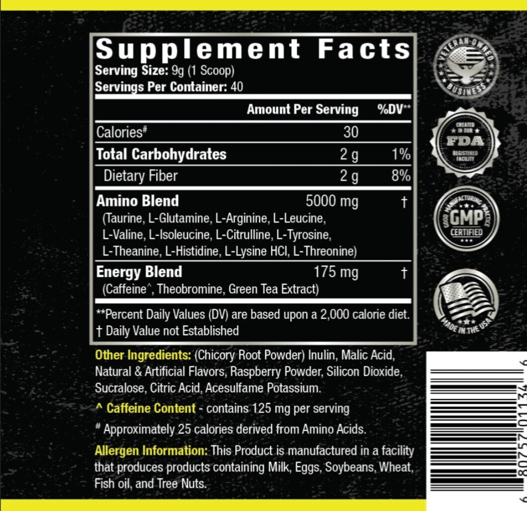 Relentless Aminos - Raspberry Tea